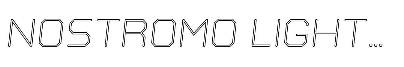 Nostromo Light Italic Outline